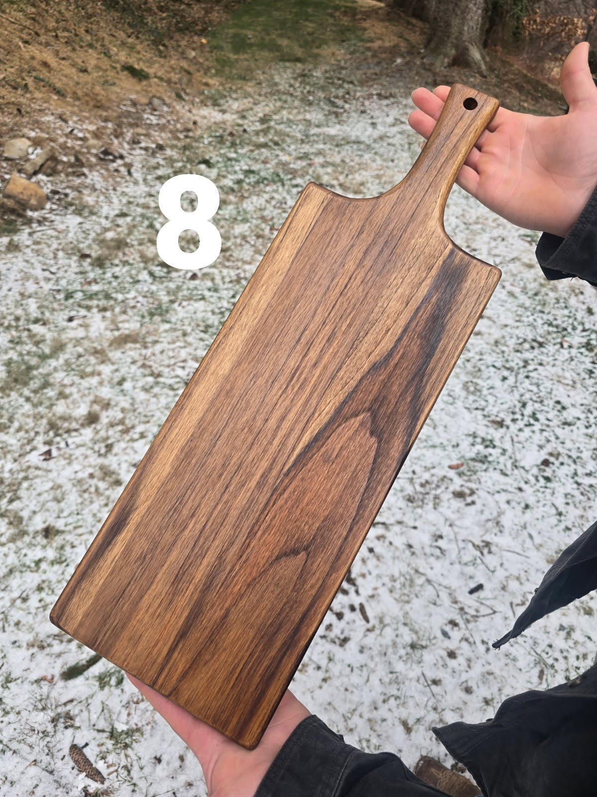 Handmade Teak Cutting & Serving Board with Handle