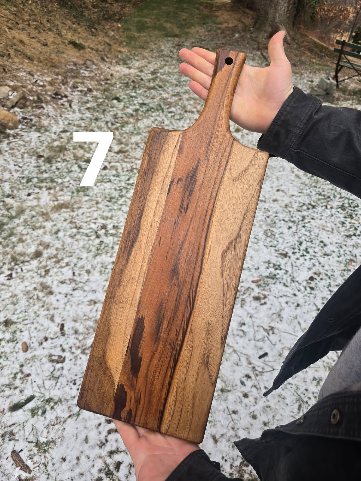 Handmade Teak Cutting & Serving Board with Handle
