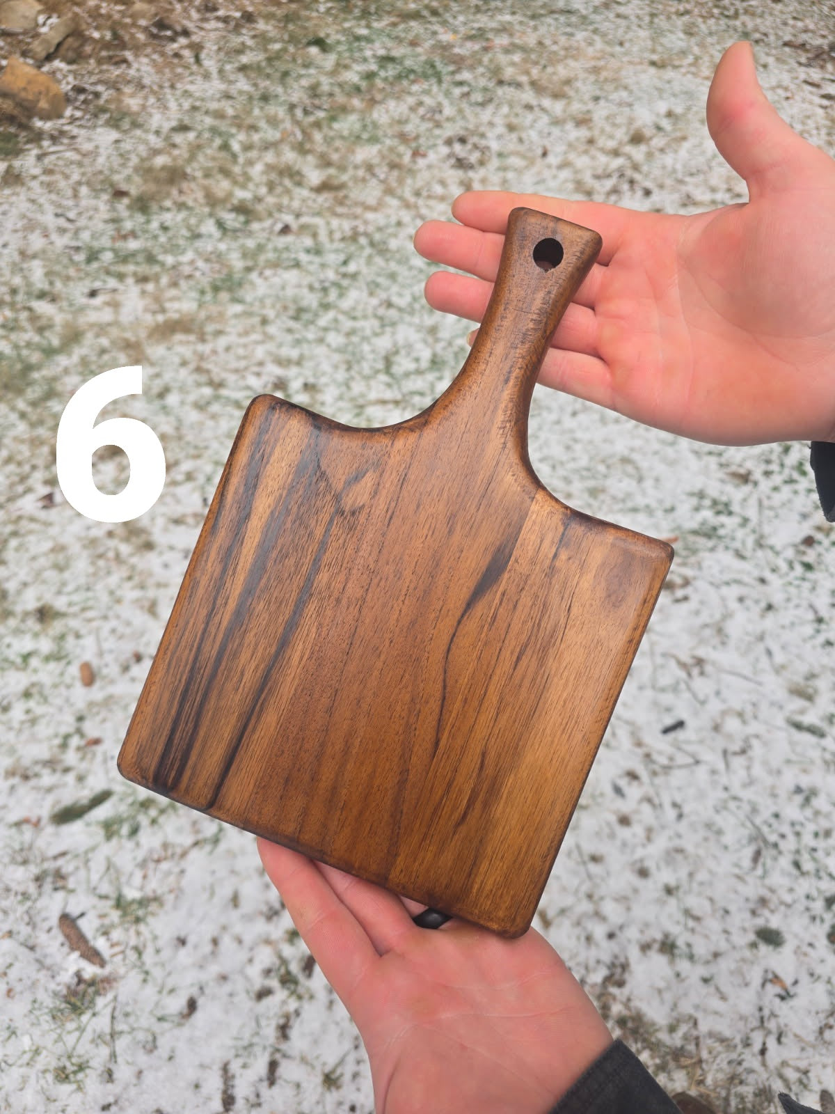 Handmade Teak Cutting & Serving Board with Handle